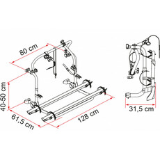 Miniature PORTE-VELOS Carry Bike Pro L80 POUR LAIKA 2 A 4 VELOS - FIAMMA N° 1