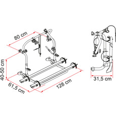 Miniature PORTE-VELOS Carry Bike Pro L80 POUR LAIKA 2 A 4 VELOS - FIAMMA N° 2