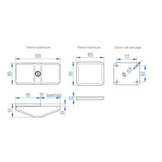 Miniature SERRURE DOOR LOCK VENDU PAR 3 - THULE N° 2 Miniature SERRURE DOOR LOCK VENDU PAR 3 - THULE N° 2