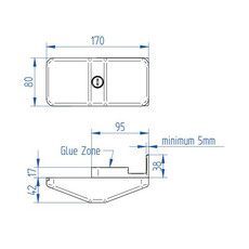 Miniature Serrure de securité door lock frame - THULE N° 2