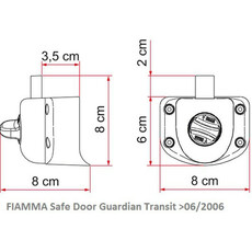 Miniature SERRURES DE SECURITE PORTIERES FORD TRANSIT APRES JUIN 2006 jusqu'à 2014 - FIAMMA N° 1