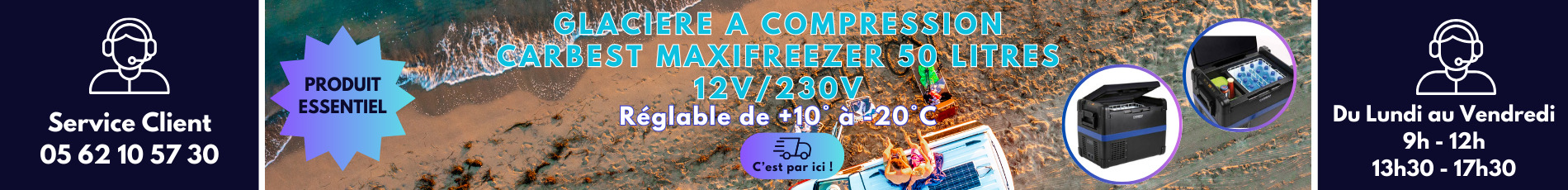 GLACIERE MAXI FREZER 50 LITRES