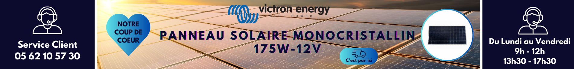 PANNEAU SOLAIRE 175W-12V MONOCRISTALLIN - VICTRON