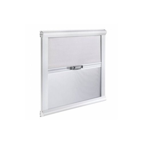 Store Cassette Narbonne Type 2 Couleur Ivoire - Toile Réflective Aluminium Avec Moustiquaire Intégrée, Hauteur Réglable