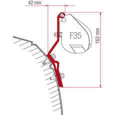 Miniature KIT ADAPTATEUR POUR STORE F35 POUR VW T2/T3/T4/T5/T6 N°1