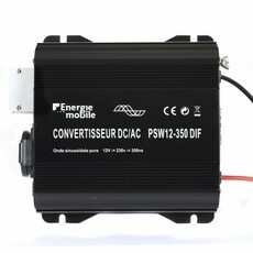 Miniature CONVERTISSEURS SINUSOÏDAUX DC/AC - PSW DIF - 12V/230V - AVEC DISJONCTEUR DIFFÉRENTIEL-ENERGIE MOBILE N°2