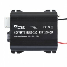 Miniature CONVERTISSEURS SINUSOÏDAUX DC/AC - PSW DIF - 12V/230V - AVEC DISJONCTEUR DIFFÉRENTIEL-ENERGIE MOBILE N°4