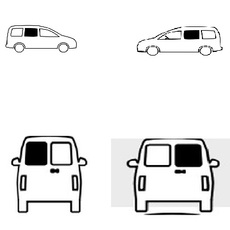 Miniature BAIES POUR VW CADDY MAXI 2008-2020 - CARBEST N°3