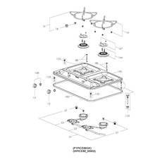 Pièces détachées Plan de cuisson 2 feux HB 2325 - DOMETIC