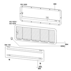 Grille de ventilation Basse LS 100 / LS 200 DOMETIC