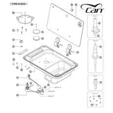 Pièces détachées pour Plaques de Cuisson avec EVIER de type FL13XX - CAN