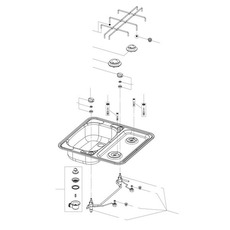 Pièces détachées pour Combiné plan de cuisson à deux feux et évier HS2460 DOMETIC