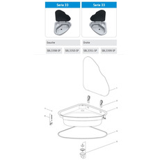 Pièces Détachées pour Evier Triangulaire avec Couvercle Basic Line 33 SBL33XX - THETFORD