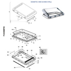 Pièces Détachées pour Lanterneau HEKI 4 - DOMETIC