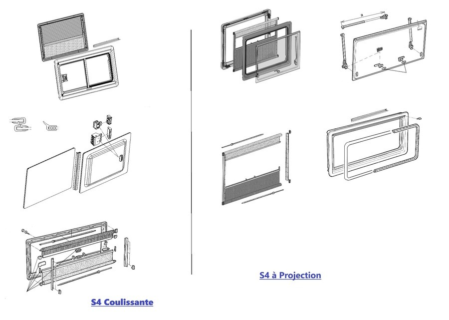 Pièces Détachées Pour Baies Seitz Dometic S4 Pièces Détachées pour Baies de type S4 DOMETIC