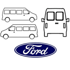 Baies en verre teinté sécurit pour Ford Transit V363 depuis 2014 - Baies en verre teinté sécurit pour Ford Transit V363 depuis 2014 -