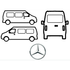 Baies en verre teinté sécurit pour Mercedes-Benz VITO - 2004 à 2014 - 2015