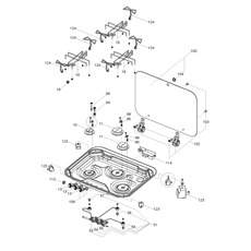 Pièces Détachées Plan de Cuisson 3 feux PI8000 (PI8063) - DOMETIC