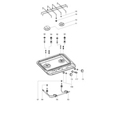 Pièces détachées Plan de Cuisson 2 feux PI0900 D- DOMETIC