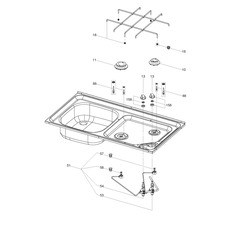 Pièces détachées Combiné 2 feux + évier HS 2421 L