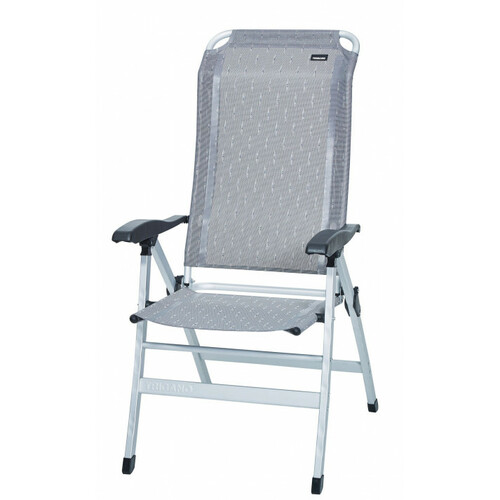 fauteuil de camping alu dossier haut eco basalte - trigano