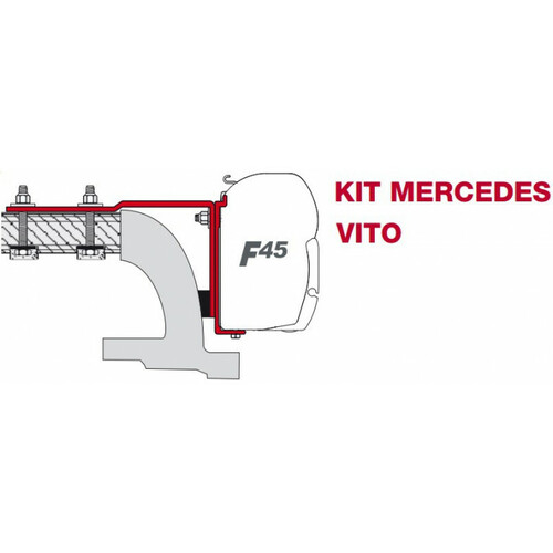 kit adaptateur pour store f45s/f45til/zip sur mercedes vito jusqu' 2004 - fiamma