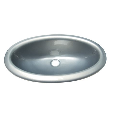 lavabo encastrable mini-ovale argent 45 x 27,5 x 15 cm