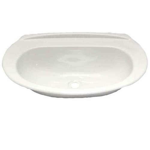 lavabo ovale encastrable blanc en abs 50 x 33 x 11 cm