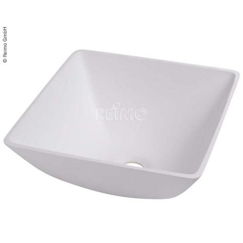 lavabo carré design - plastique blanc 29 x 29 x 13,5 cm