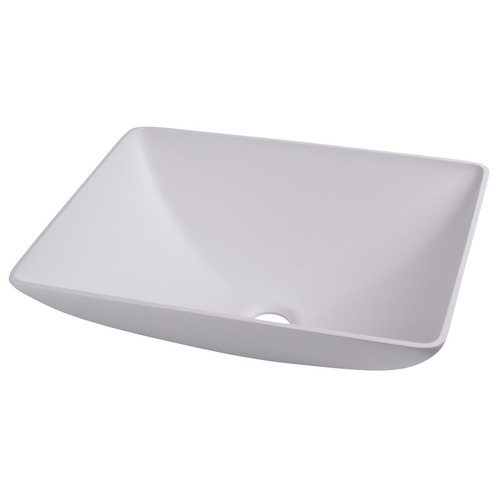 lavabo rectangulaire design - plastique blanc 40 x 30 x 13,5 cm