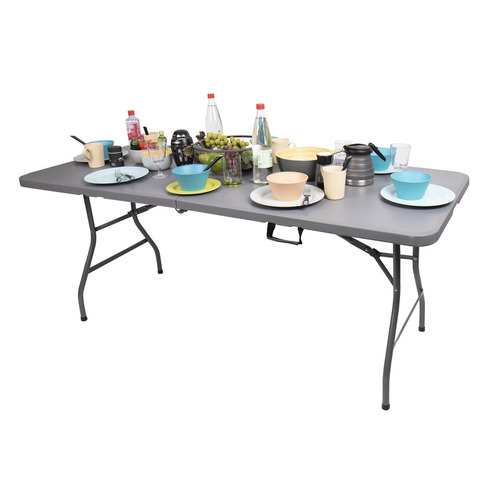 table pliante robuste easy ii 152x70 cm grise