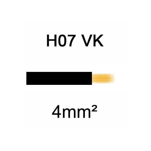 câble h07vk cuivre souple 4mm² noir