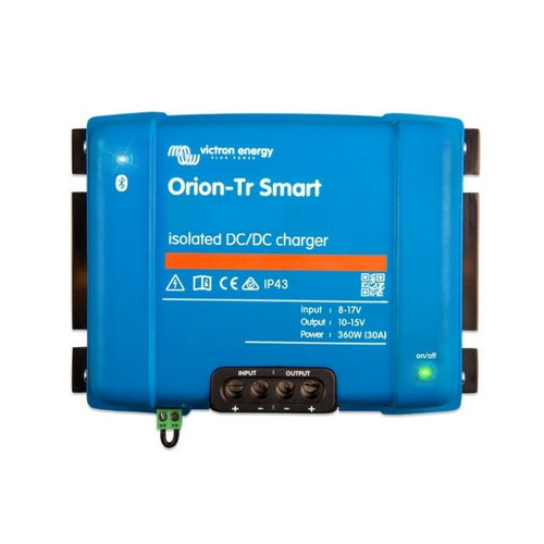 chargeur orion-tr smart cc-cc 12/24v 15a 360w isolé - victron